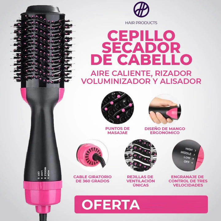 BellaBrush One Step "Cepillo 3 en 1"  Peina - Seca - Alisa 💎